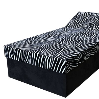 Polohovací postel Zebra/černá 195x85 cm